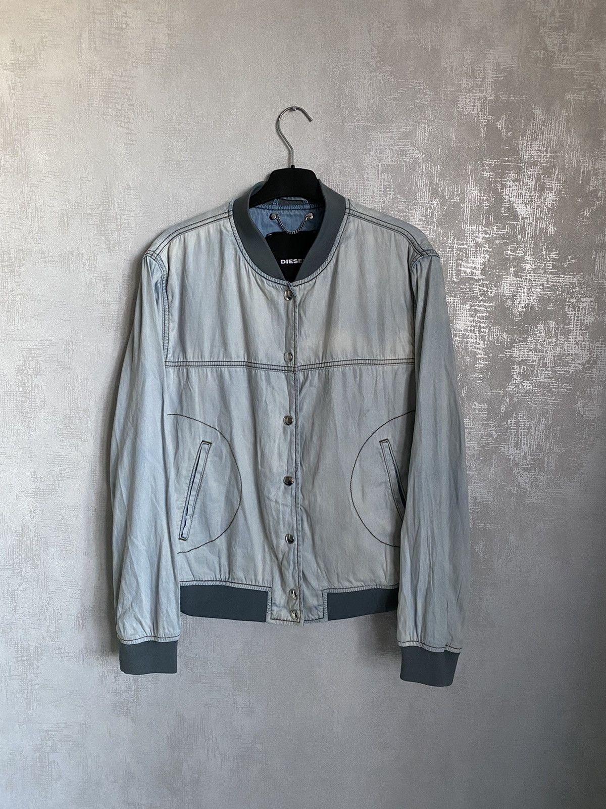 Diesel 🔥VINTAGE Y2K DIESEL FADED BOMBER JACKET Size L / US 10 / IT 46 - 2 Thumbnail