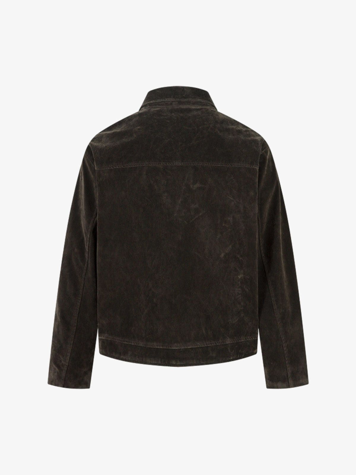 Japanese Brand Fireman Clasp Suede Lapel Bomber Jacket Size US L / EU 52-54 / 3 - 7 Thumbnail