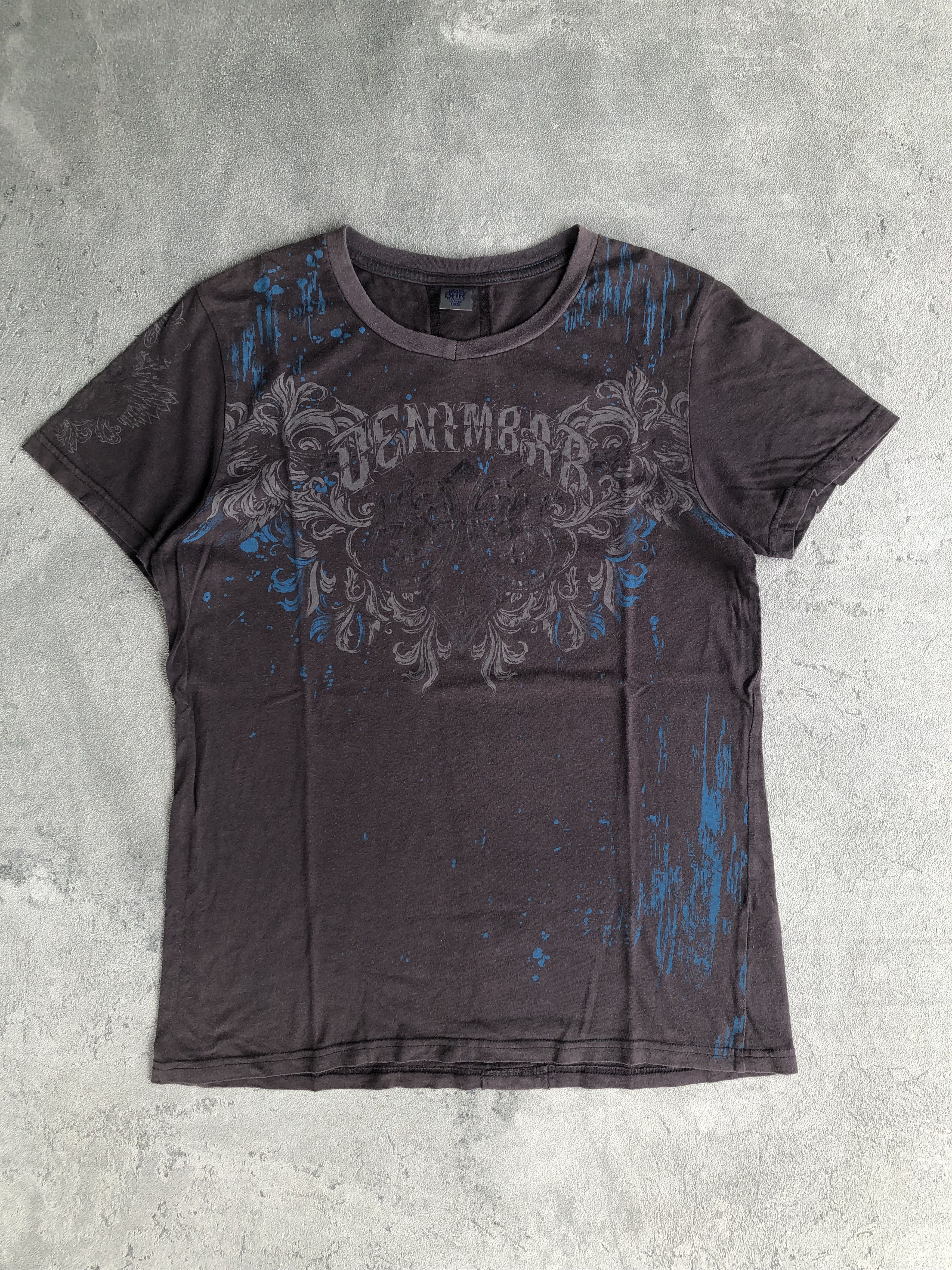 Designer × Japanese Brand Denim Bar Blue Label By Bebe Tshirt Tribal Poem Punk Style Size US M / EU 48-50 / 2 - 1 Thumbnail