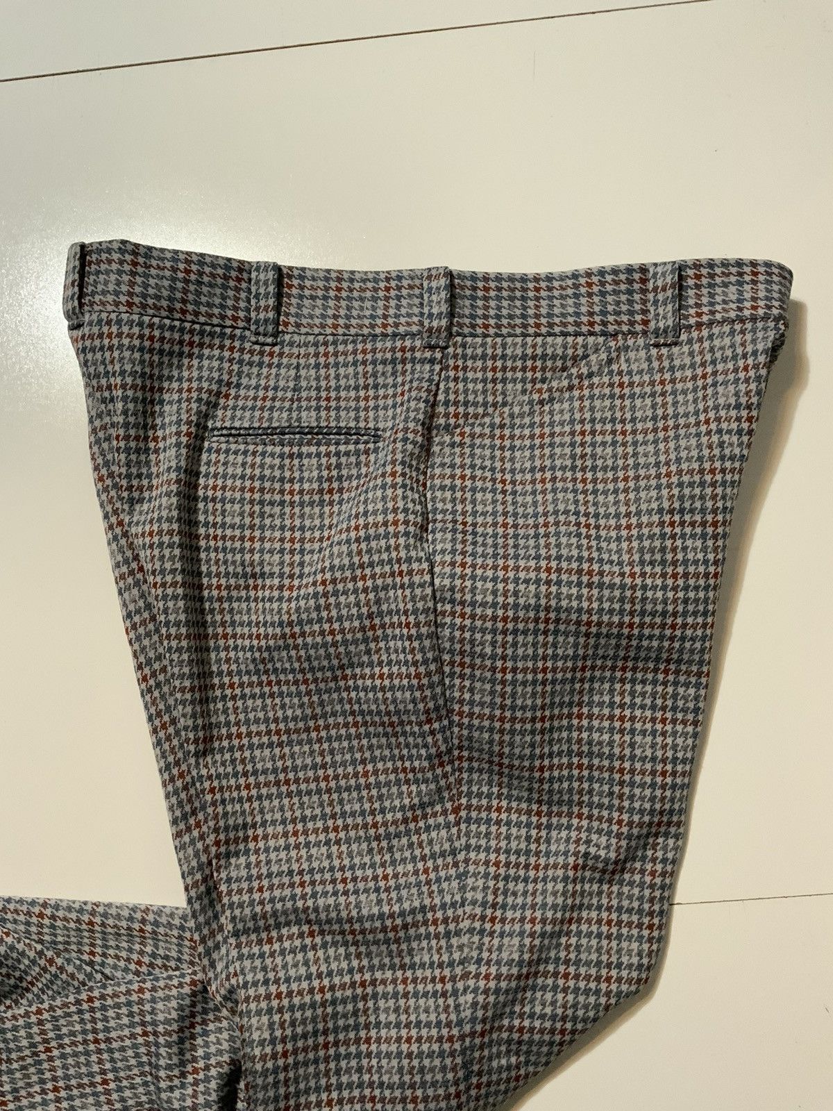 Vintage Vintage 70s Double Knit Polyester Houndstooth Flare Pants Size US 38 / EU 54 - 8 Thumbnail