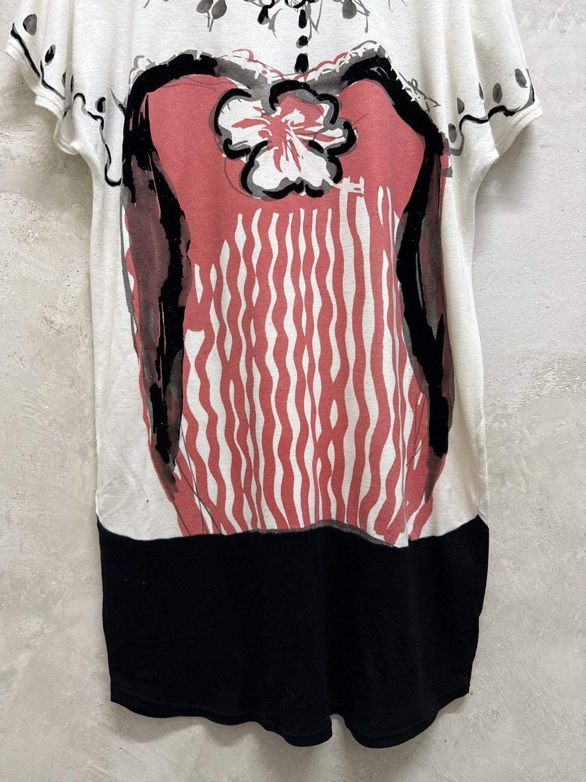 Issey Miyake Archive Tsumori Chisato Corset Graphic Abstract Art Blouse Size M / US 6-8 / IT 42-44 - 3 Thumbnail