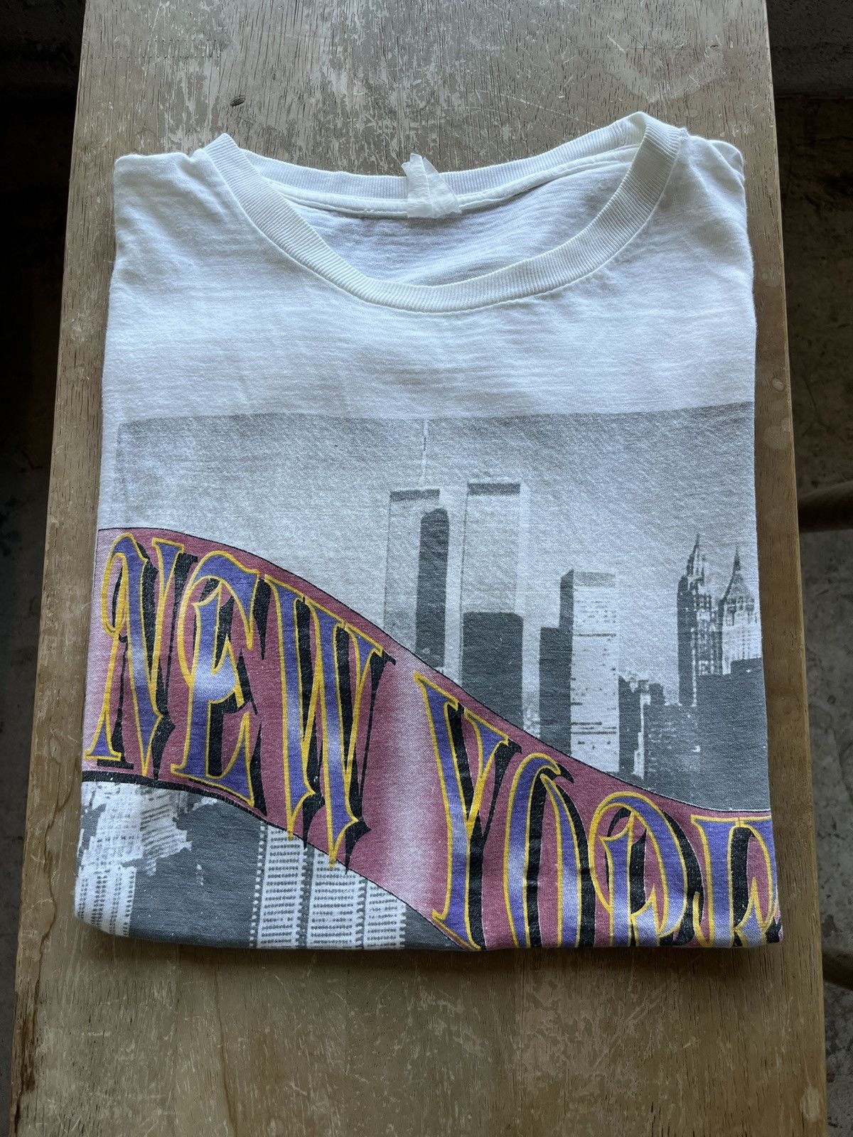 Vintage Vintage NEW YORK Photo 90’s TSHIRT Size US XL / EU 56 / 4 - 1 Thumbnail