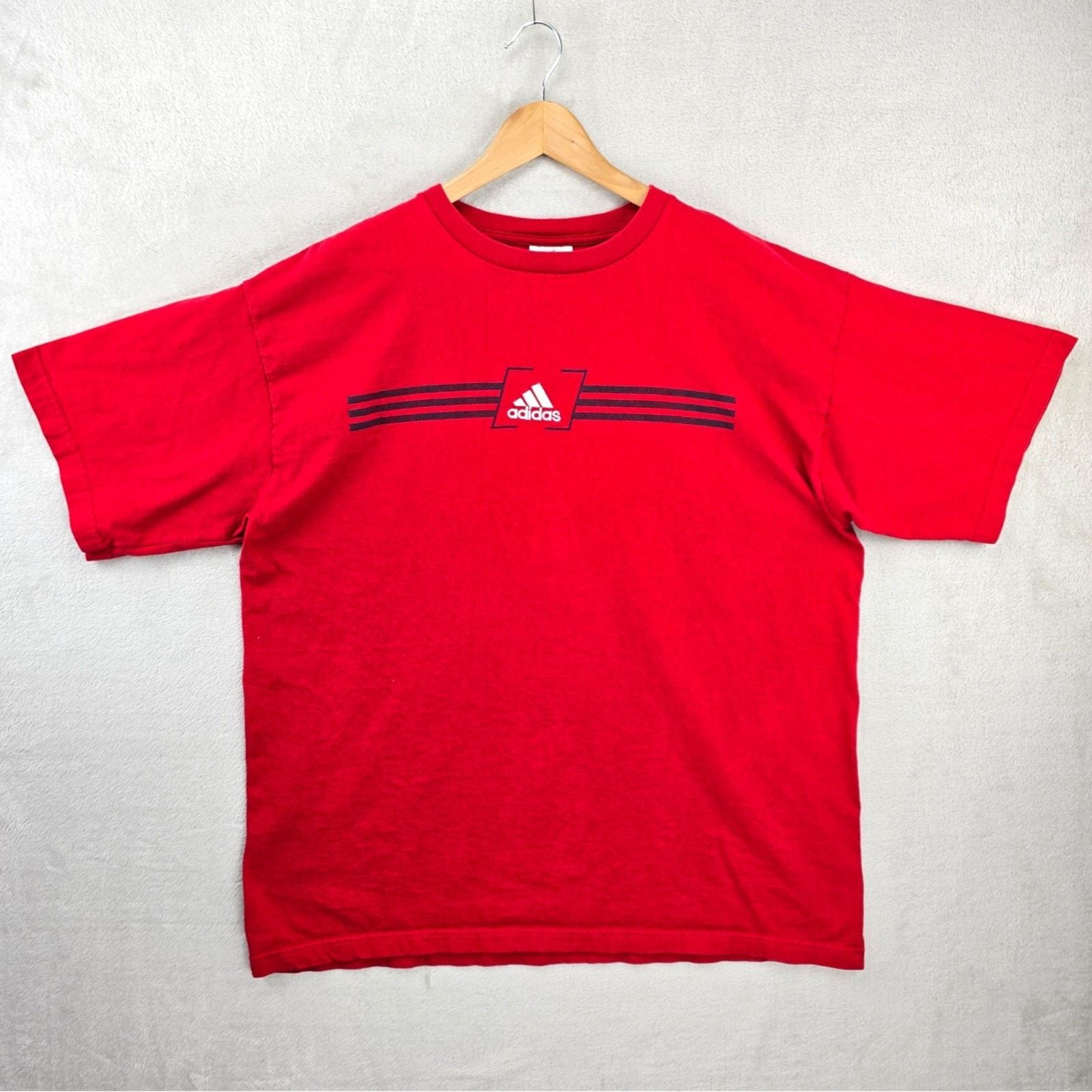 Adidas Vintage Adidas Shirt Mens XL Embroidered Logo 3 Stripes Y2K Size US XL / EU 56 / 4 - 1 Thumbnail