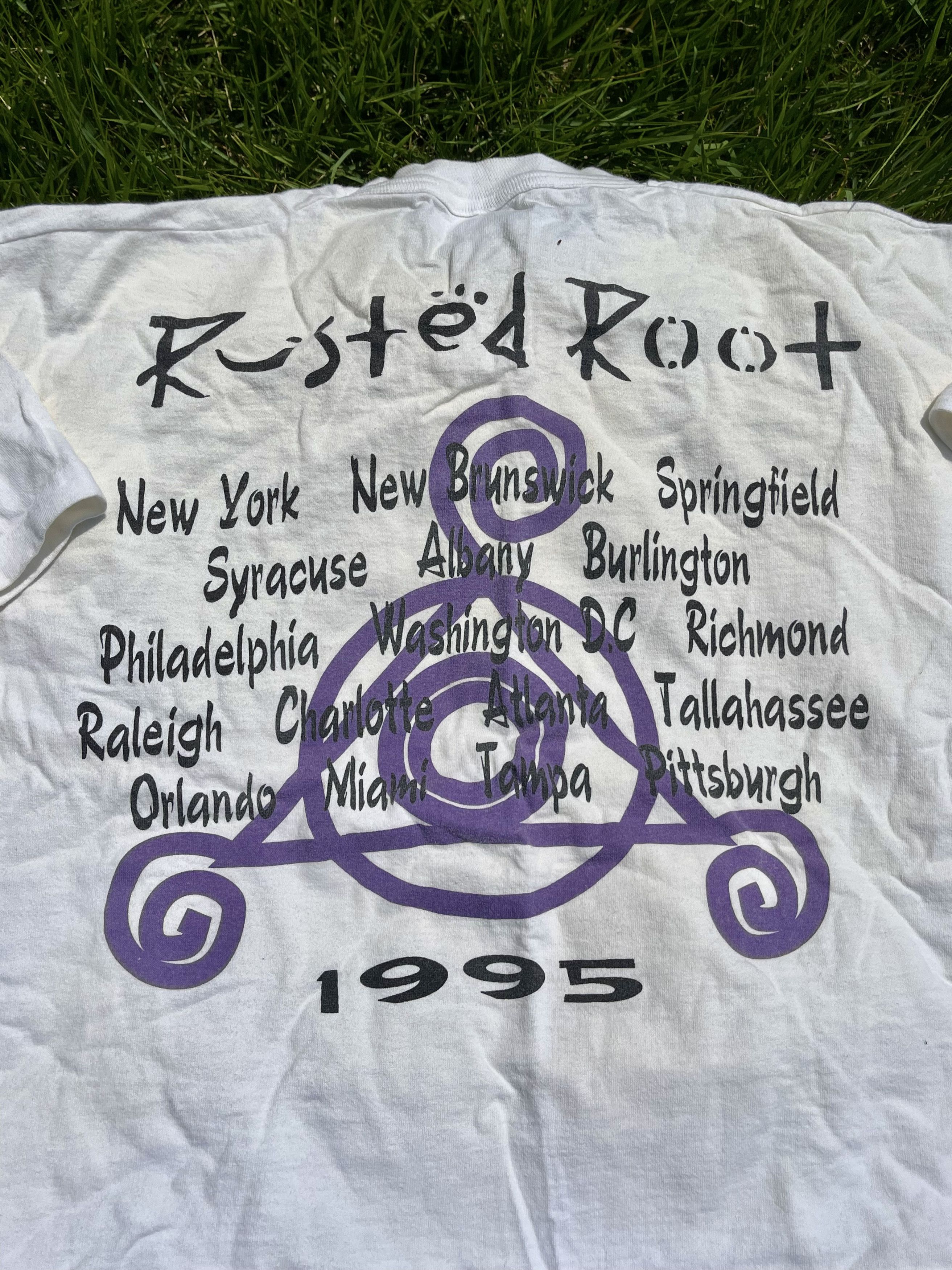 Band Tees × Vintage 1995 Rusted Root Crop 90's Vintage Rock Band Tour T-Shirt Size US XL / EU 56 / 4 - 9 Thumbnail