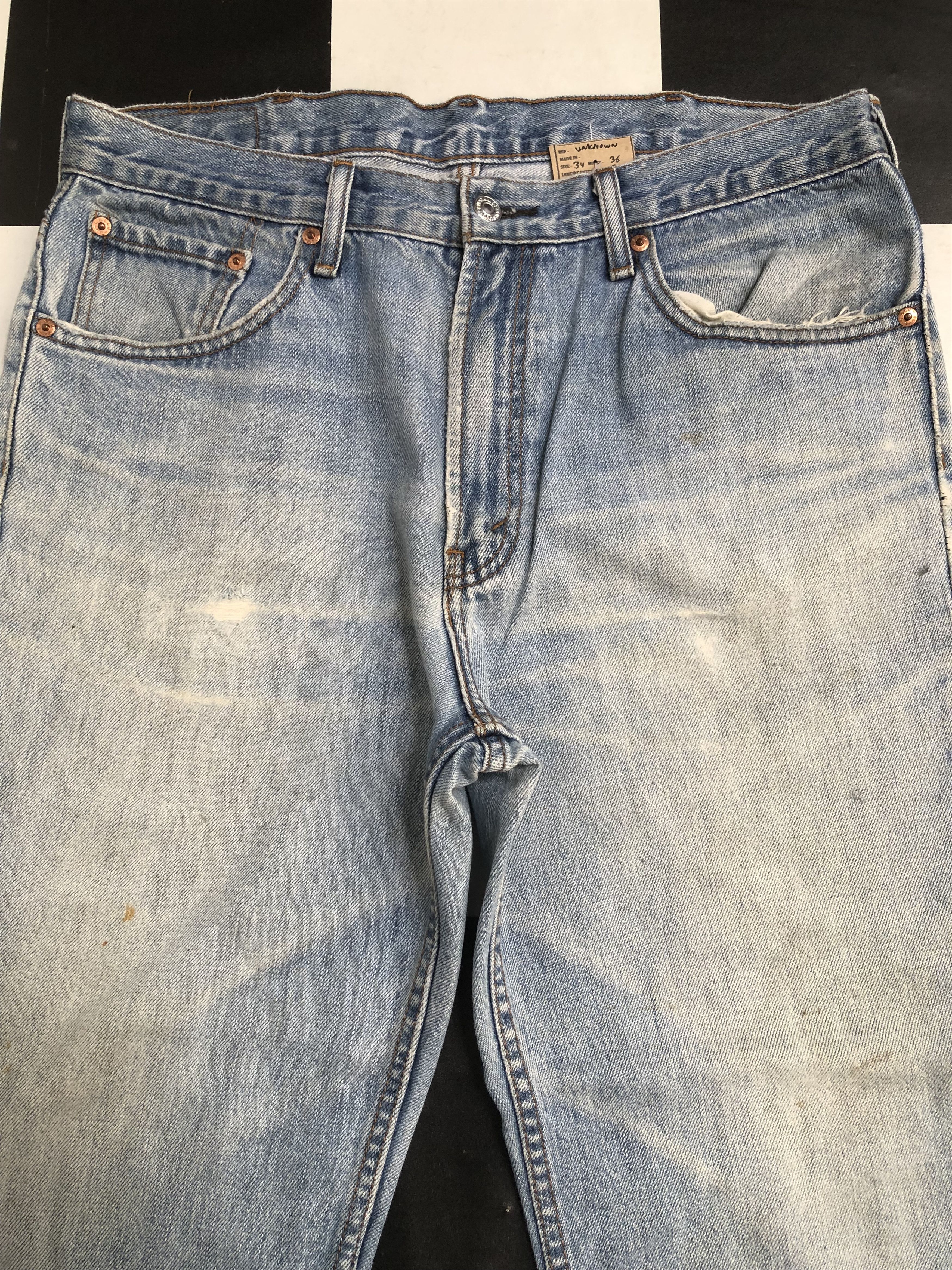 Levi's Vintage Levis 516 Distressed Jeans - L300 Size US 34 / EU 50 - 3 Thumbnail