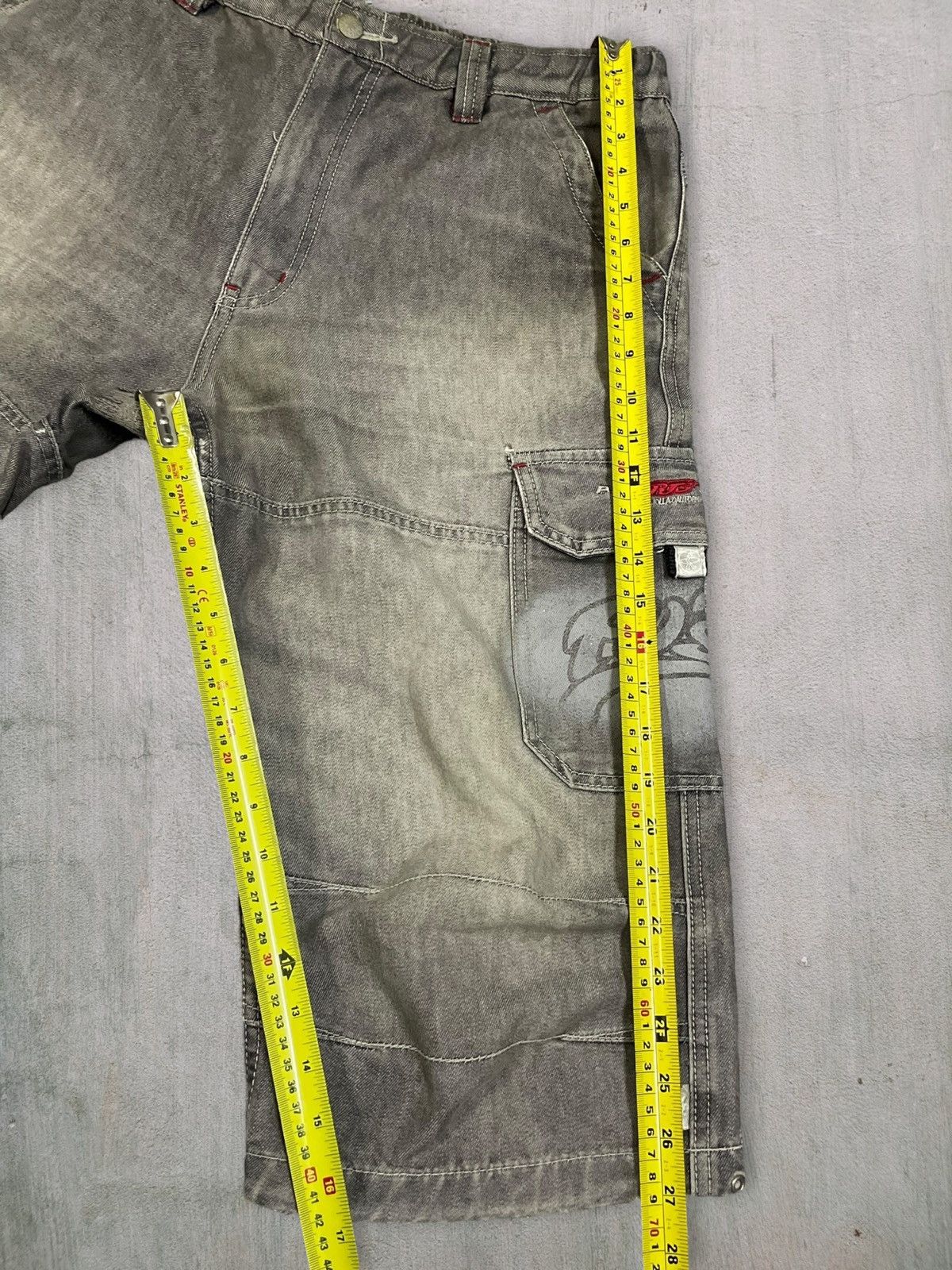JNCO Vintage Y2K PJ’s Surf Carpenter Cargo Denim Baggy Jorts Size US 32 / EU 48 - 17 Thumbnail