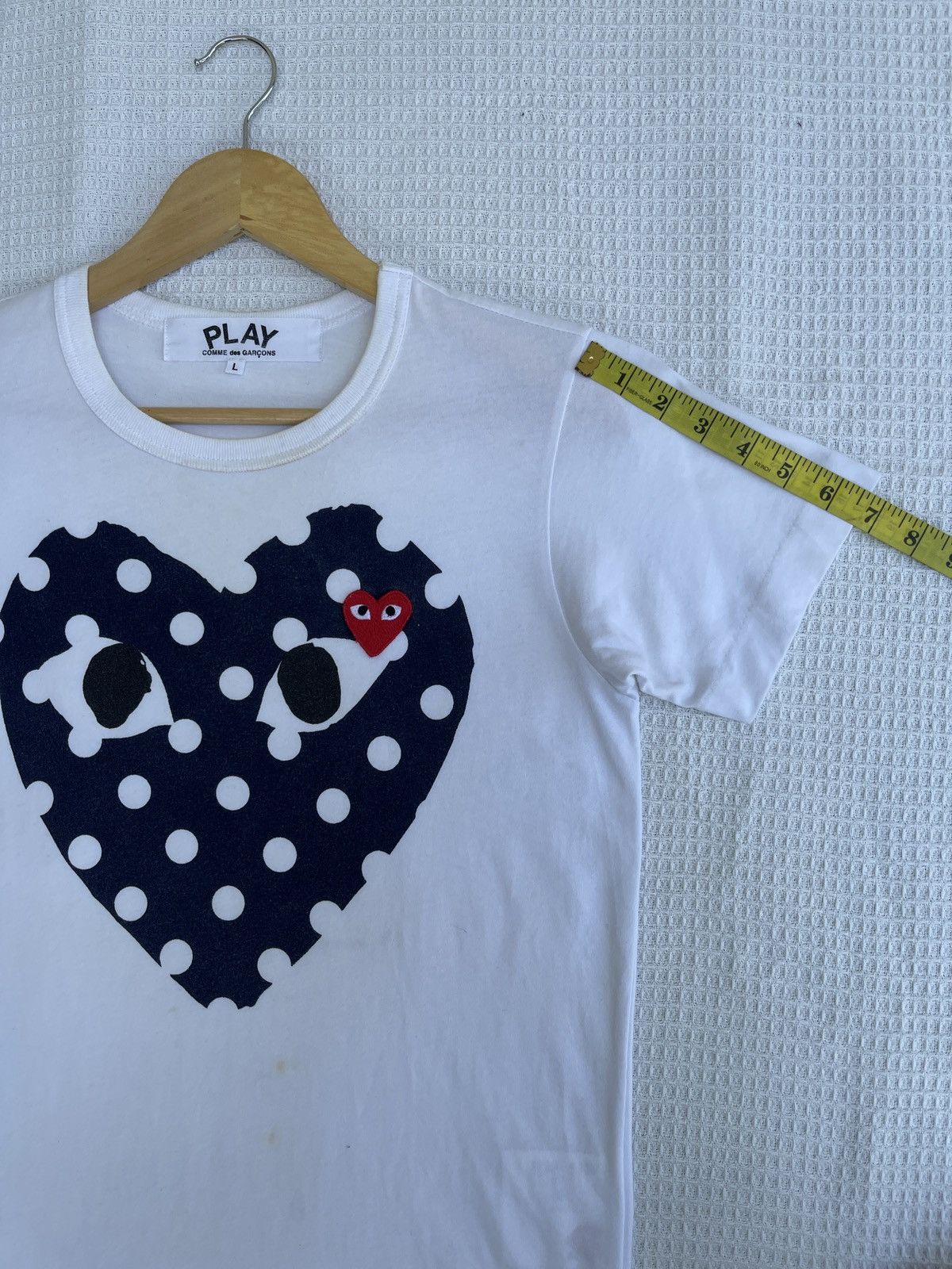 Comme des Garcons × Comme des Garcons PLAY × Comme des Garcons SHIRT Last Drop🔥Rare🔥Comme Des Garcons Play Double Heart Logo Tee Size US L / EU 52-54 / 3 - 12 Thumbnail