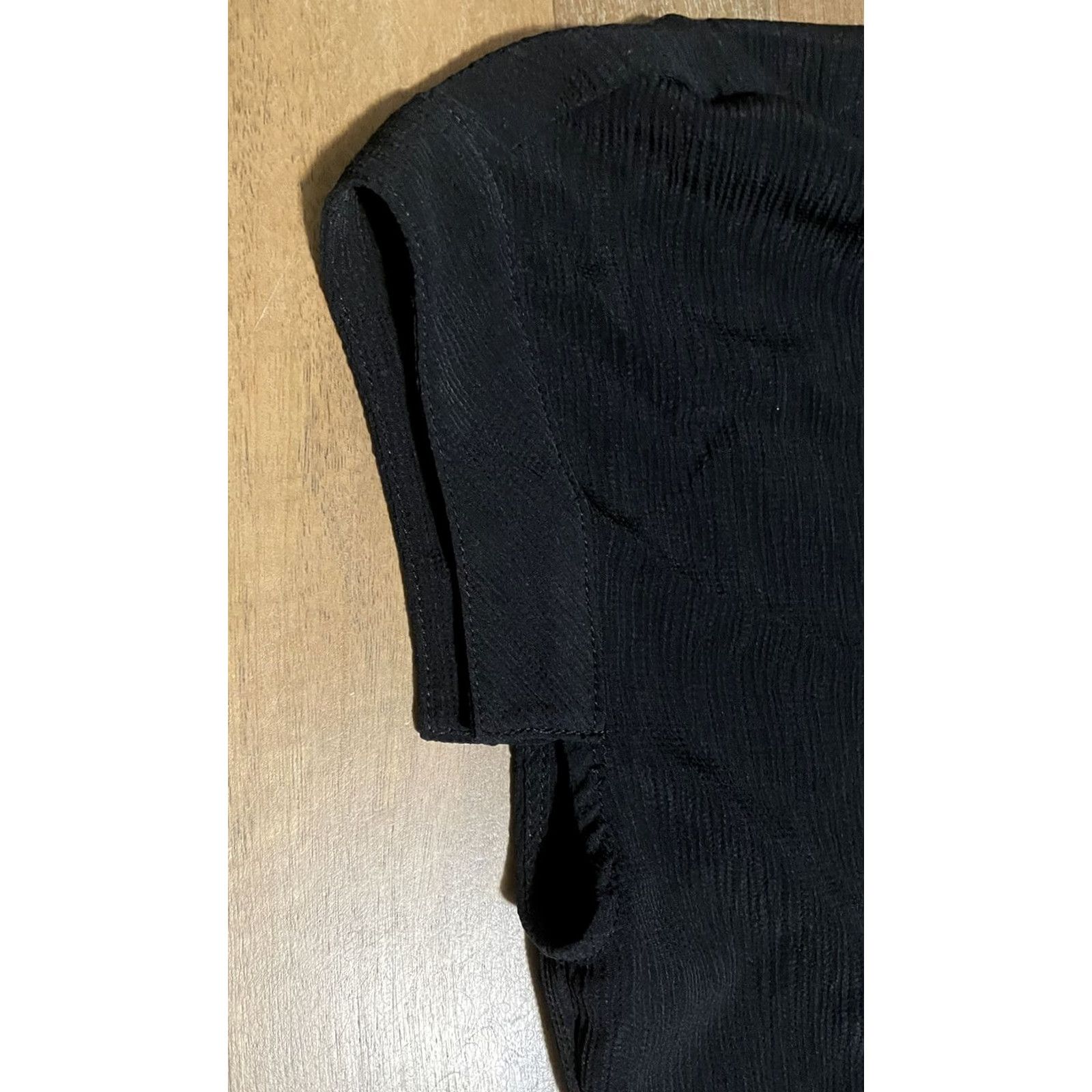 Allsaints AllSaints Woman’s Black Tonya Cap Sleeve Sheath Dress Size 2 Pleated Lined Size XS / US 0-2 / IT 36-38 - 4 Thumbnail