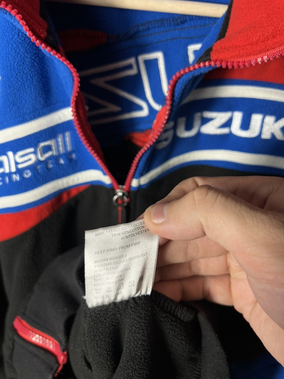 NASCAR Vintage Suzuki Racing Team Fleece Jacket Clinton Enterprises Size US S / EU 44-46 / 1 - 10 Thumbnail