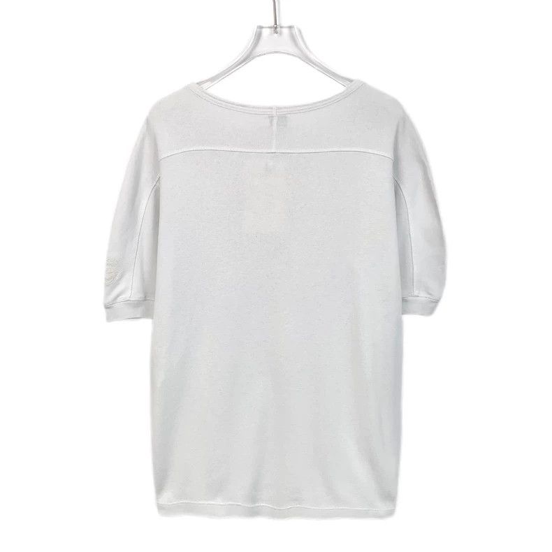 Saint Laurent Paris Saint Laurent White monogrammed cotton crewneck short sleev Size US XS / EU 42 / 0 - 2 Thumbnail