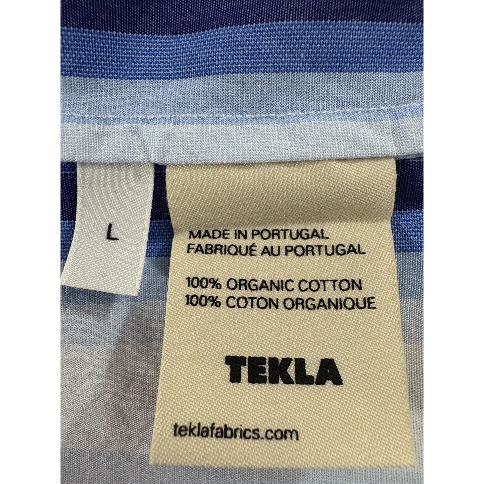 Tekla TEKLA Organic Cotton Striped Long Sleeve Shirt size L Size US L / EU 52-54 / 3 - 3 Thumbnail