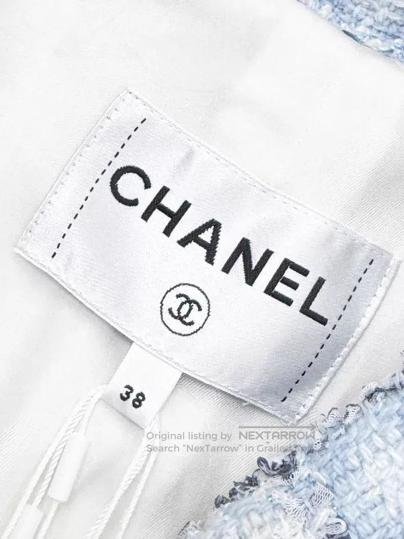 Chanel Chanel Sequin beaded plaid long-sleeved woven tweed long-s Size XS / US 0-2 / IT 36-38 - 6 Thumbnail