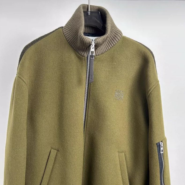 Loewe Loewe Olive green collar cashmere jacket Size US S / EU 44-46 / 1 - 6 Thumbnail