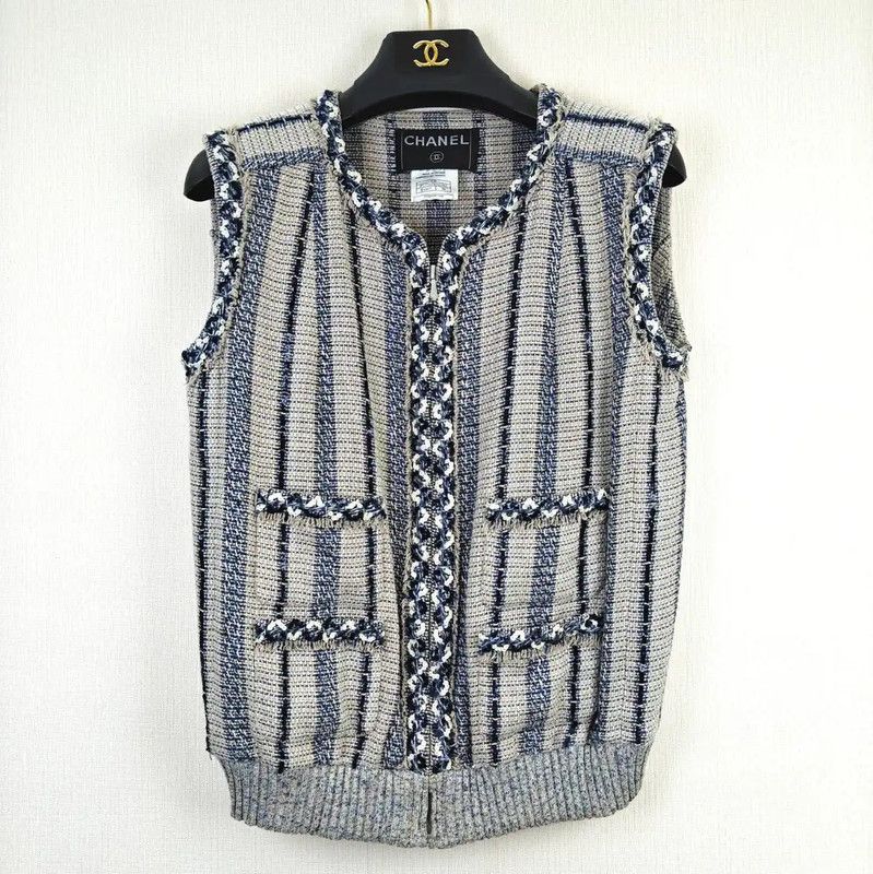 Chanel Multicolor Sleeveless Cardigan for Women 0089