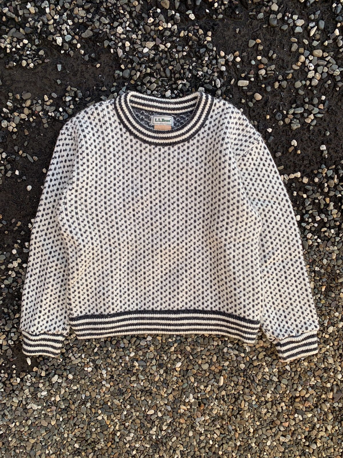 L.L. Bean Vintage L.L.Bean Norway Birdseye Wool Crewneck Sweater Size M / US 6-8 / IT 42-44 - 1 Thumbnail