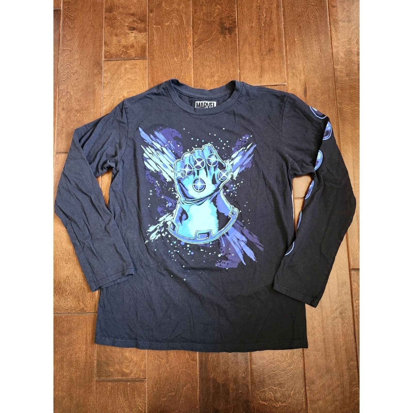 Vintage Lootwear Marvel Infinite Gauntlet Long Sleeve Shirt M Adult Black Cotton Regular Crew Neck Limited Edition Mens Shirt Size US M / EU 48-50 / 2 - 2 Thumbnail