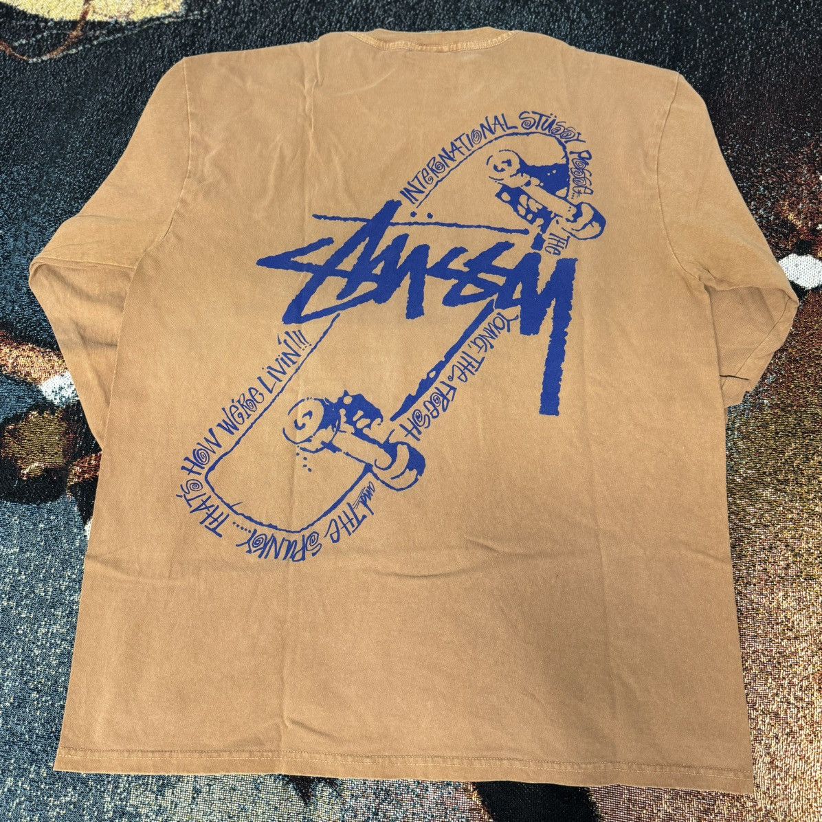 Stussy STUSSY SKATEBOARD LONG SLEEVE TEE BROWN Size US L / EU 52-54 / 3 - 4 Thumbnail