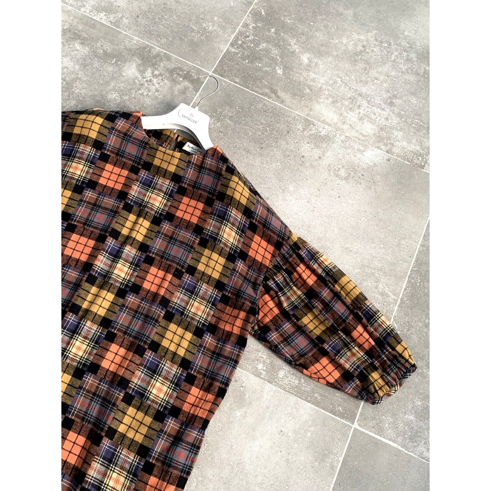 Designer × YMC OVERSIZED Womens YMC Ballon Sleeves Checked Dress Tunic SZ M Size M / US 6-8 / IT 42-44 - 4 Thumbnail