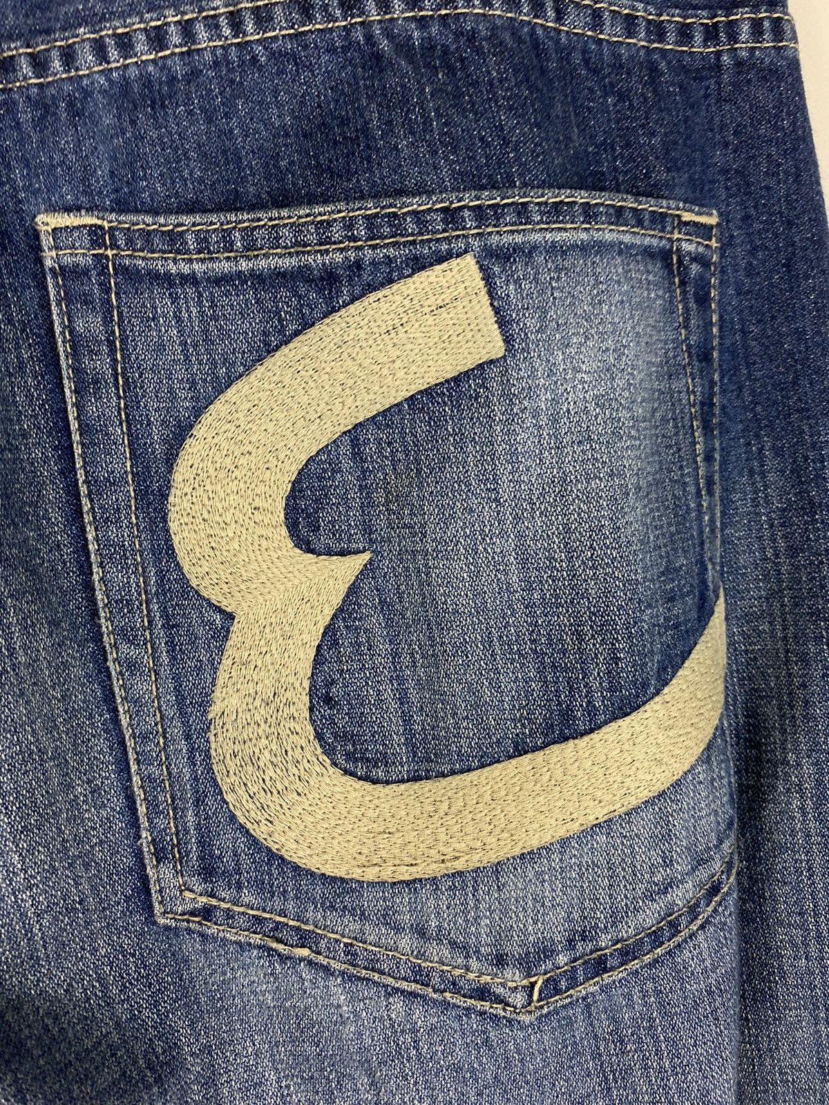 Japanese Brand Vintage Evolution Jeans Back Design Embroidered Denim Jeans Size US 34 / EU 50 - 10 Thumbnail