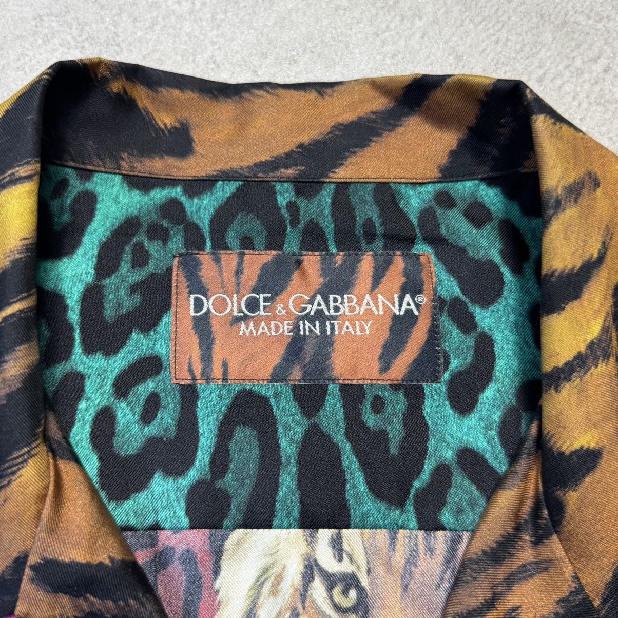 Dolce & Gabbana Dolce&Gabbana Tiger Leopard Color Block Shirts Size US M / EU 48-50 / 2 - 6 Thumbnail
