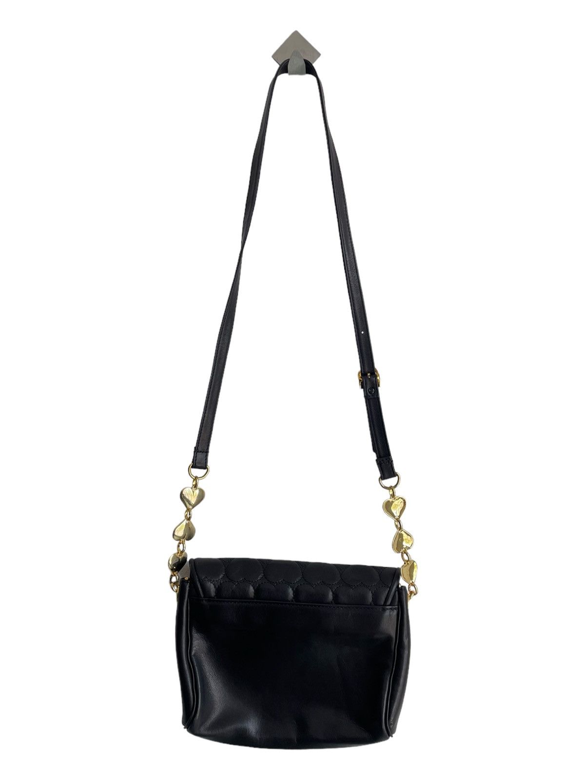 Genuine Leather × Moschino Vintage Moschino Leather Quilted Heart Pattern Shoulder Bag Size ONE SIZE - 6 Thumbnail