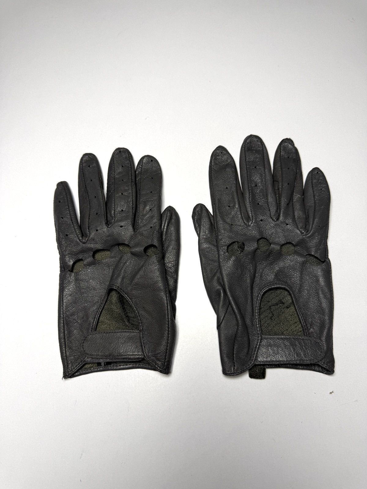 Seditionaries grey leather driving gloves Size ONE SIZE - 3 Thumbnail