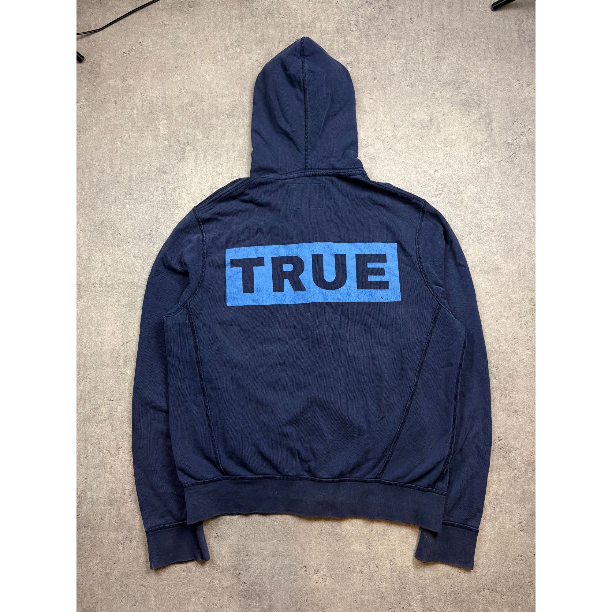True Religion True Religion Mens Navy Full-Zip Hoodie With Drawstring Hood Size US XXL / EU 58 / 5 - 6 Thumbnail
