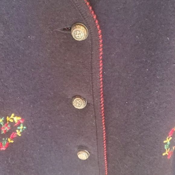 Vintage Geiger Austria Sz. 40 M L Embroidered Art 100% Boiled Navy B Size XL / US 12-14 / IT 48-50 - 7 Thumbnail