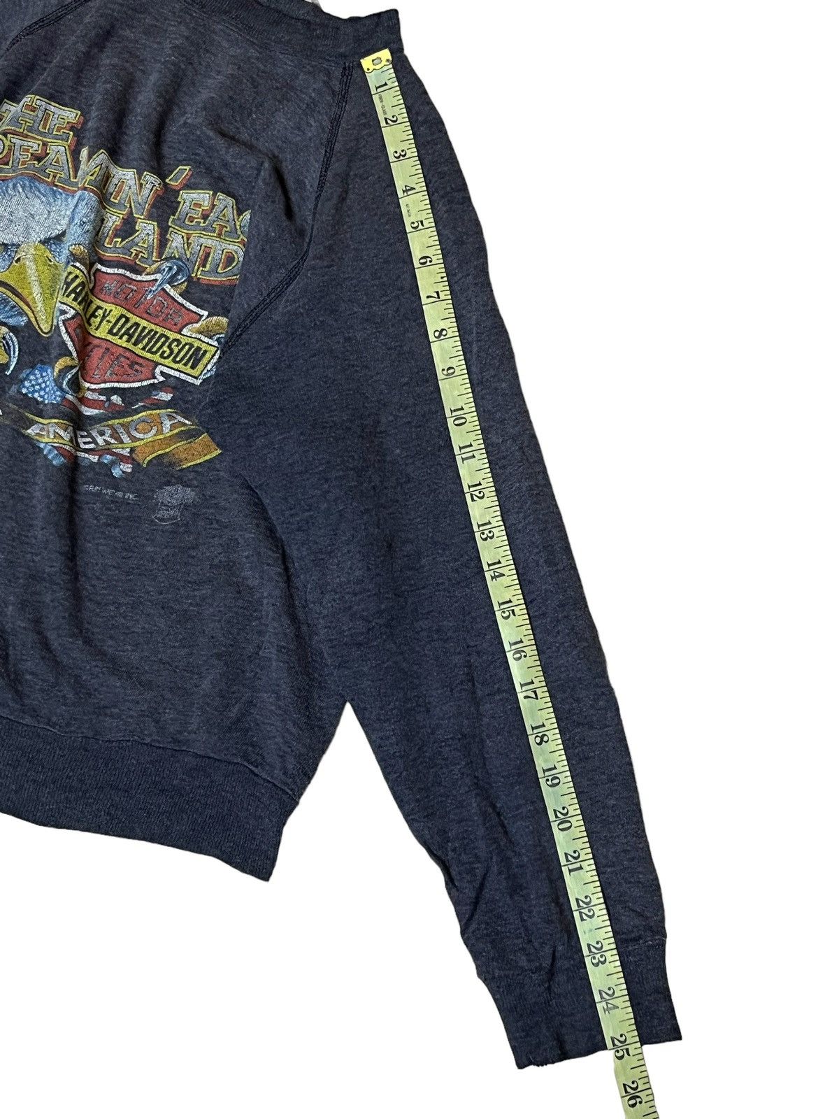 Harley Davidson VINTAGE 80s HARLEY DAVIDSON PAPERTHIN DISTRESSED SWEATSHIRT Size US M / EU 48-50 / 2 - 9 Thumbnail