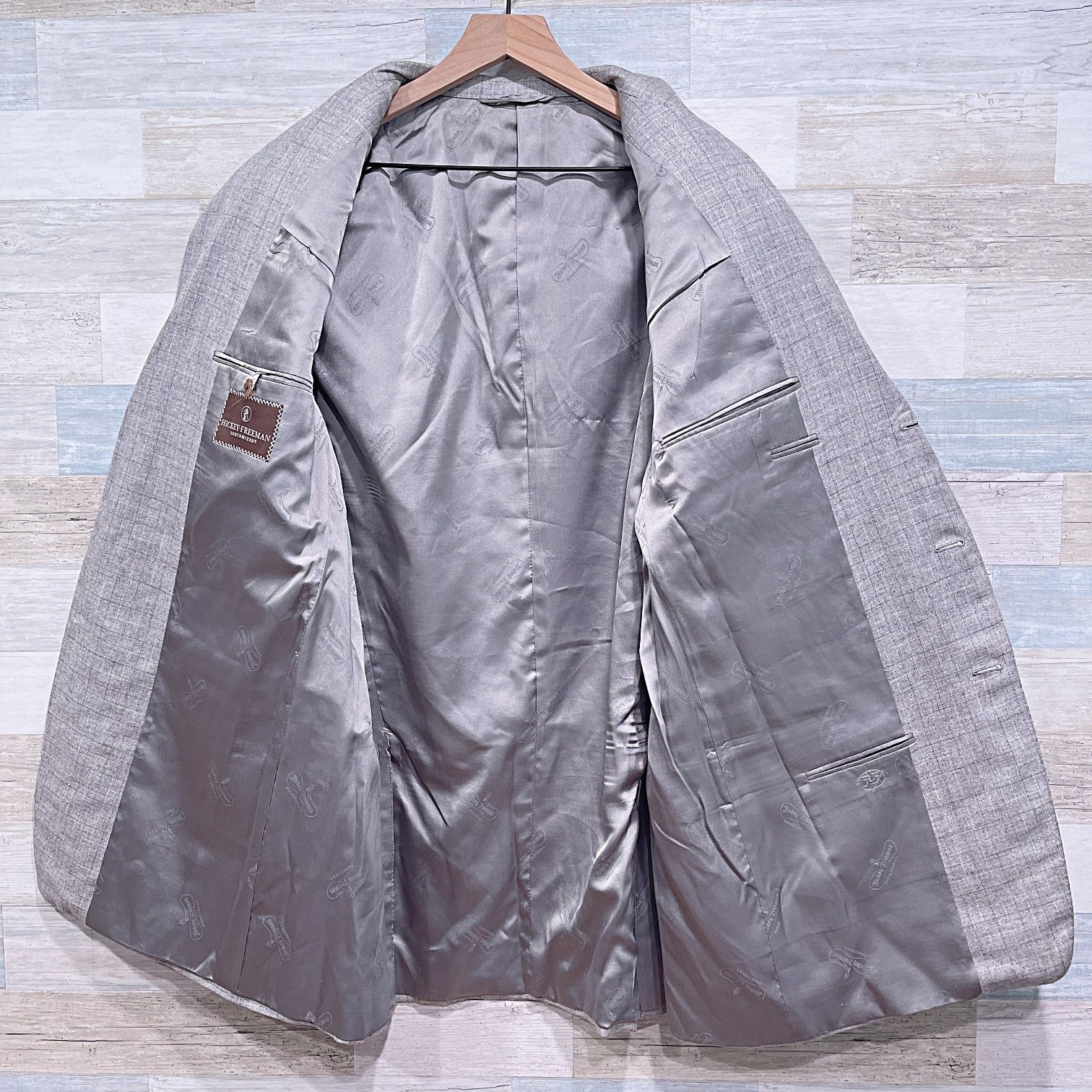 Hickey Freeman Hickey Freeman Customized Silk Cashmere Flannel Coat 46L Size 46L - 4 Thumbnail