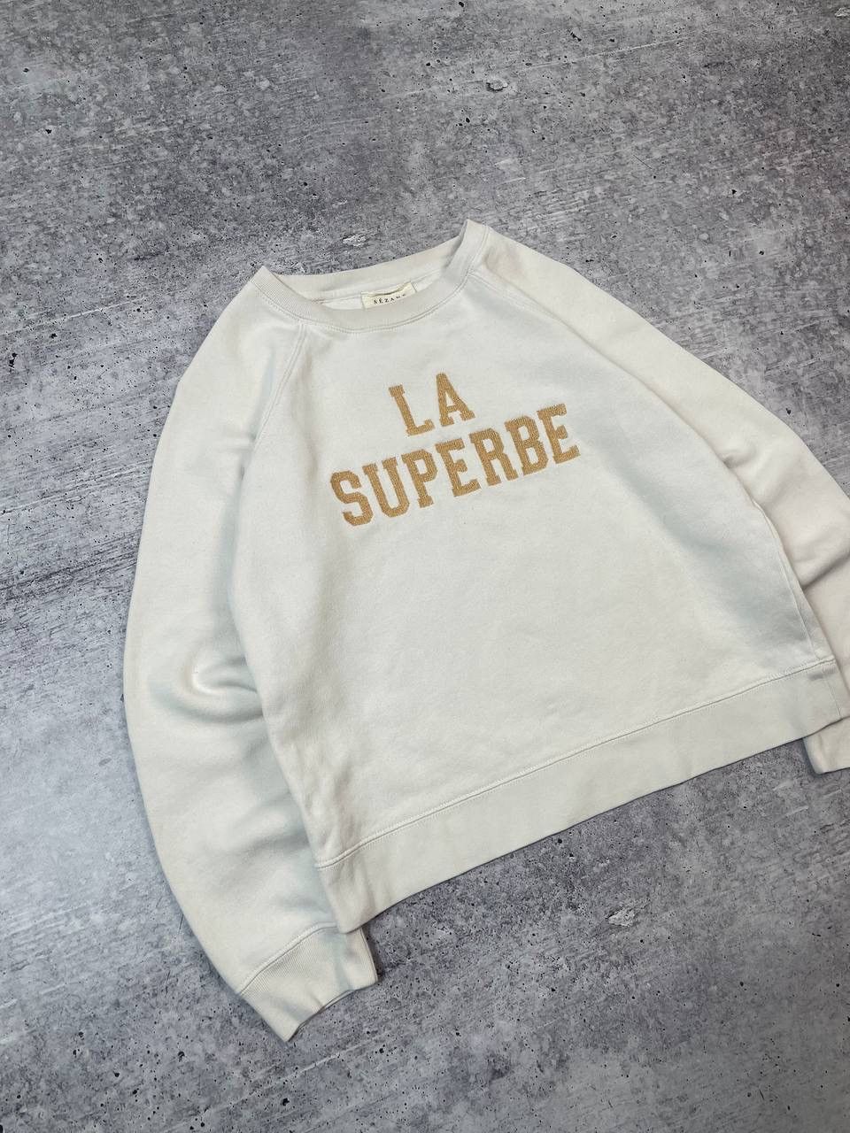Sezane Sezane La Superbe Logo Women Sweatshirt Y2K Size XS / US 0-2 / IT 36-38 - 2 Thumbnail