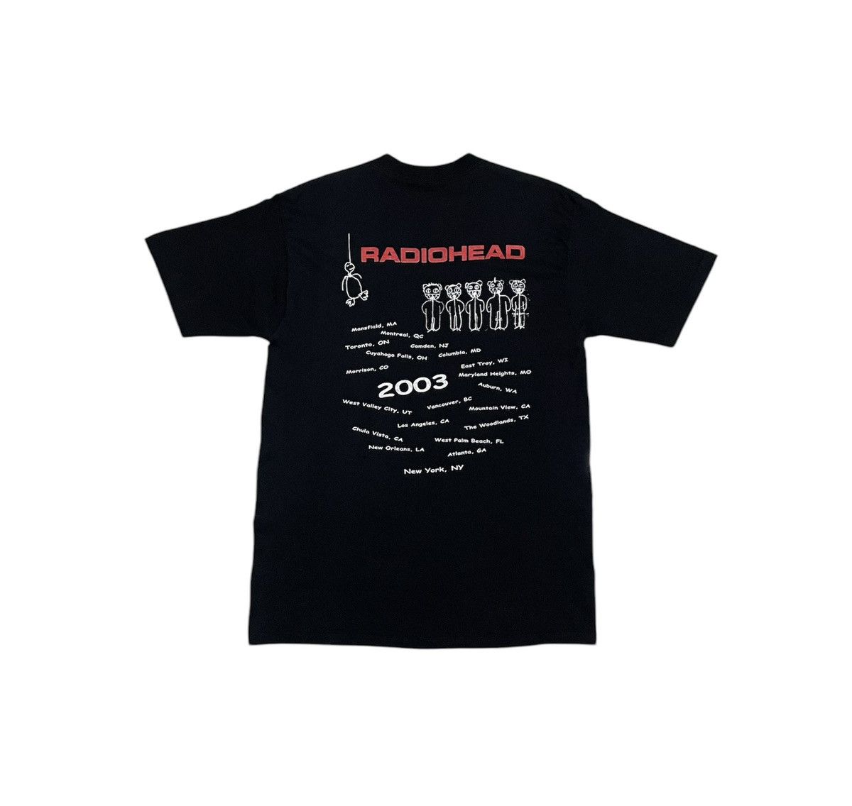 Band Tees × Vintage 2003 Vintage Radiohead Tour Tee Size US M / EU 48-50 / 2 - 2 Thumbnail