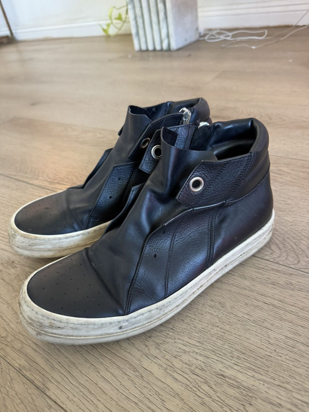 Rick Owens Leather Island Dunks Size US 10 / EU 43 - 1 Thumbnail