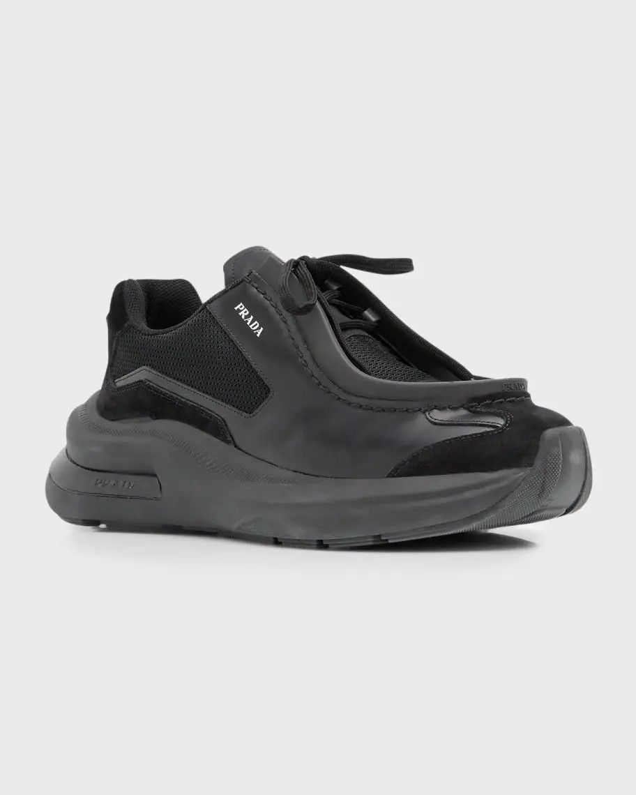 Prada o1mt1gz1024 Spaz Mesh Sneakers in Black Size US 8 / EU 41 - 4 Thumbnail