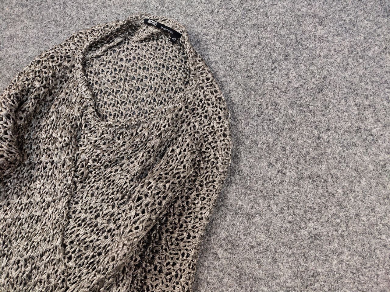 Designer Rostfrei Anett Rostel Avant Garde Mesh Asymmetric Sweater Size M / US 6-8 / IT 42-44 - 4 Thumbnail