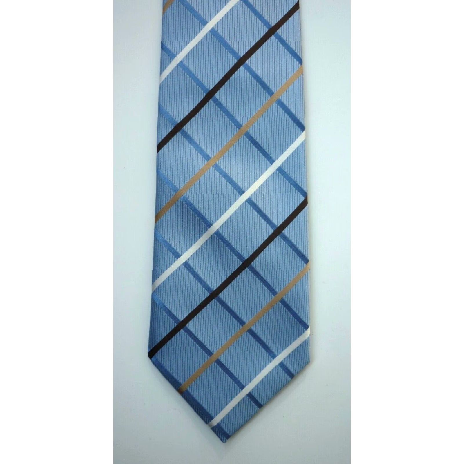 Vintage Donald J. Trump Signature Collection Silk Tie Plaid Mens Tie Blue 56.5in 3.75in Luxury Silk Short Vintage? Size ONE SIZE - 4 Thumbnail