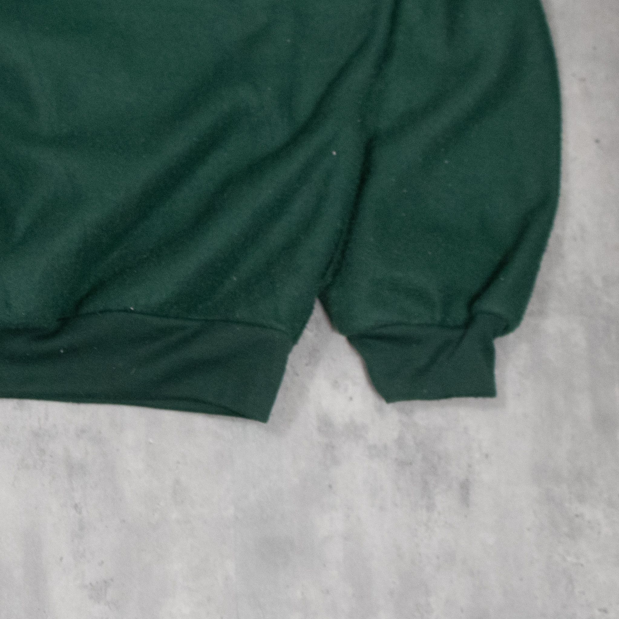 Japanese Brand Vintage VTG 1990's Forest Green Deep Pile Half Zip Sweater Size US XL / EU 56 / 4 - 6 Thumbnail
