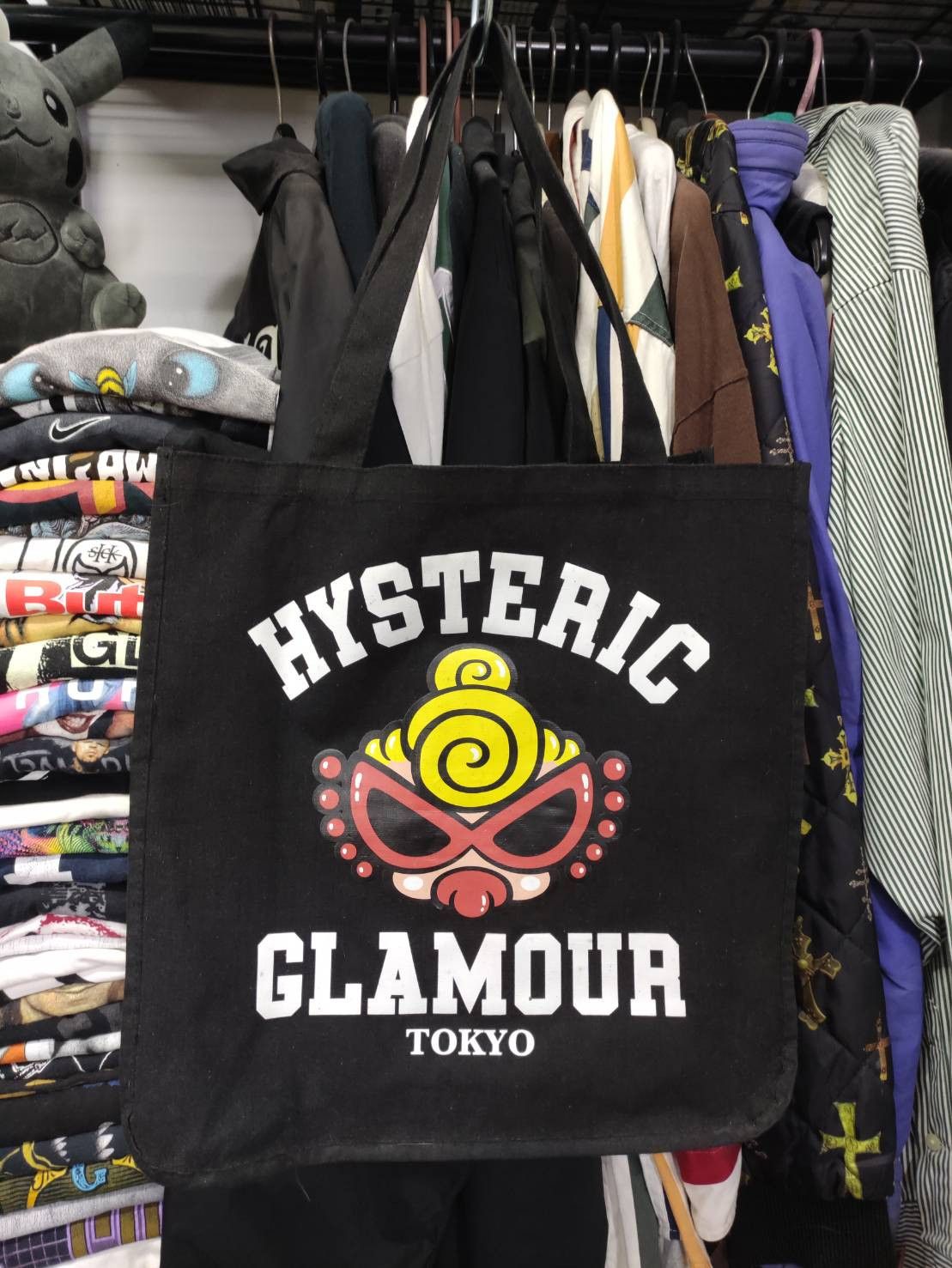 Avant Garde x Hysteric Glamour Tokyo Big Tote Bag in Black, Men's
