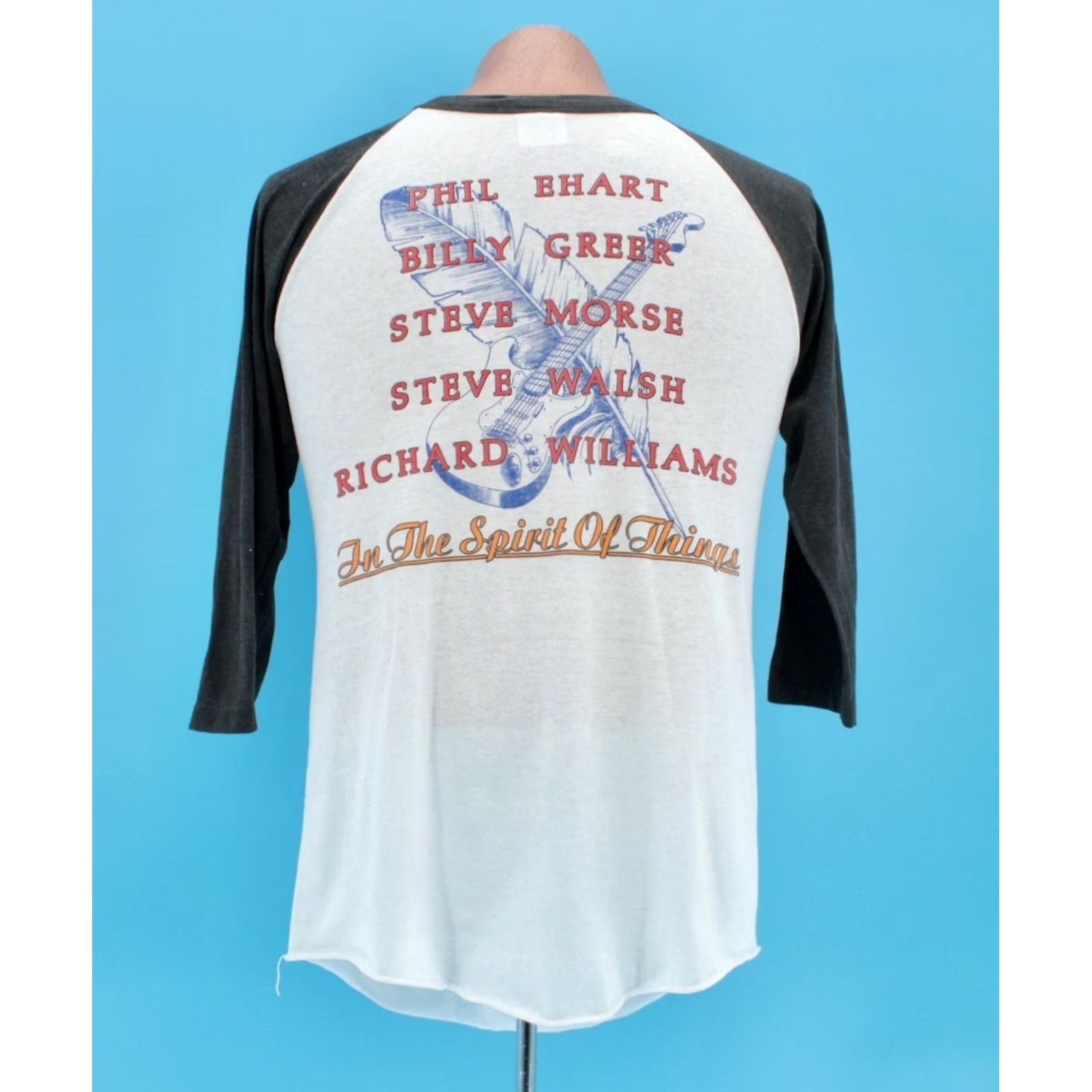 ESPIRIT VTG 80s Kansas Band TShirt Mens Sz M White Cotton Blend Graphic Tee 1980s T-Shirt Regular Sleeve 3/4 Vintage Reproduction Original Size US M / EU 48-50 / 2 - 3 Thumbnail