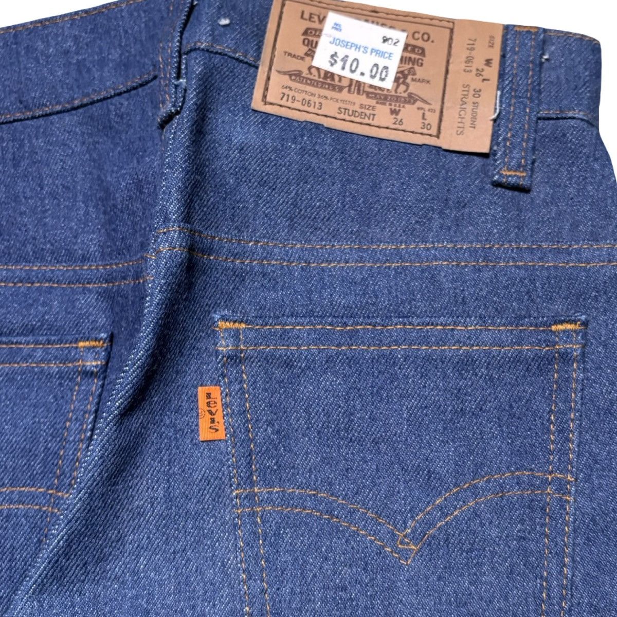 Levi's Vintage 80s Levi's 719-0613 Student Orange Tab Jeans 26X30 Size US 26 / EU 42 - 3 Thumbnail