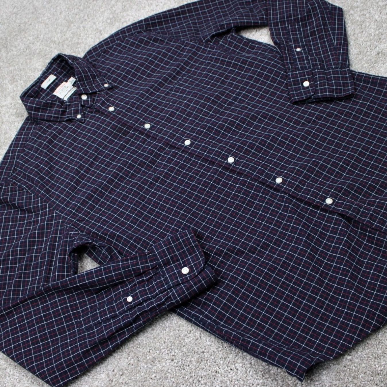J.Crew J.CREW Button-Up Shirt Mens Large Slim Fit Plaid Blue Red White L/S 100% Cotton Classic Colorful Modern Size US L / EU 52-54 / 3 - 6 Thumbnail