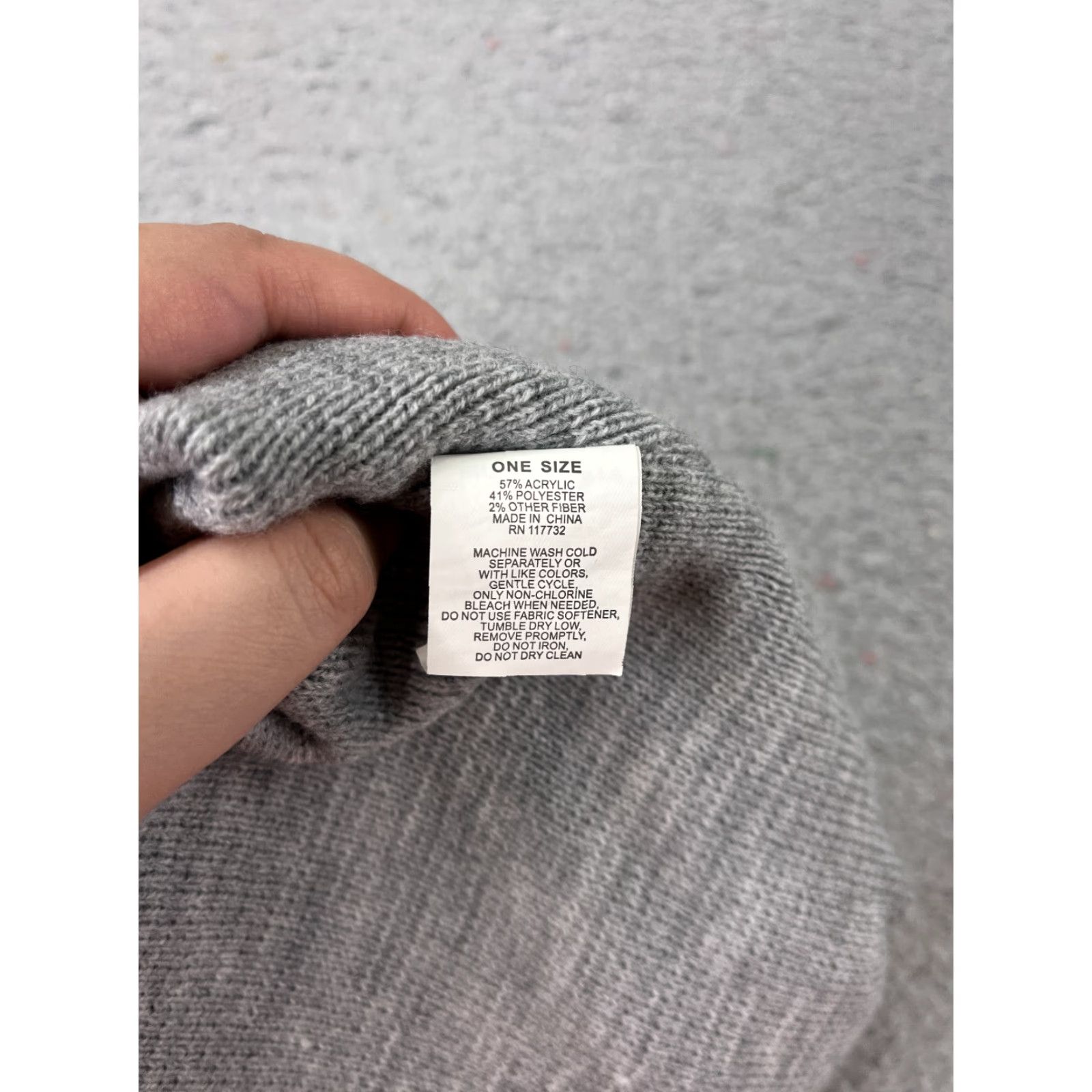 Vintage Gerry Beanie Toque Unisex Adults One Size Gray Knit Stripe Polyester Acrylic Blend Beanie Ski Style, Casual, Travel, 1 Size, Fall Winter Size ONE SIZE - 7 Thumbnail