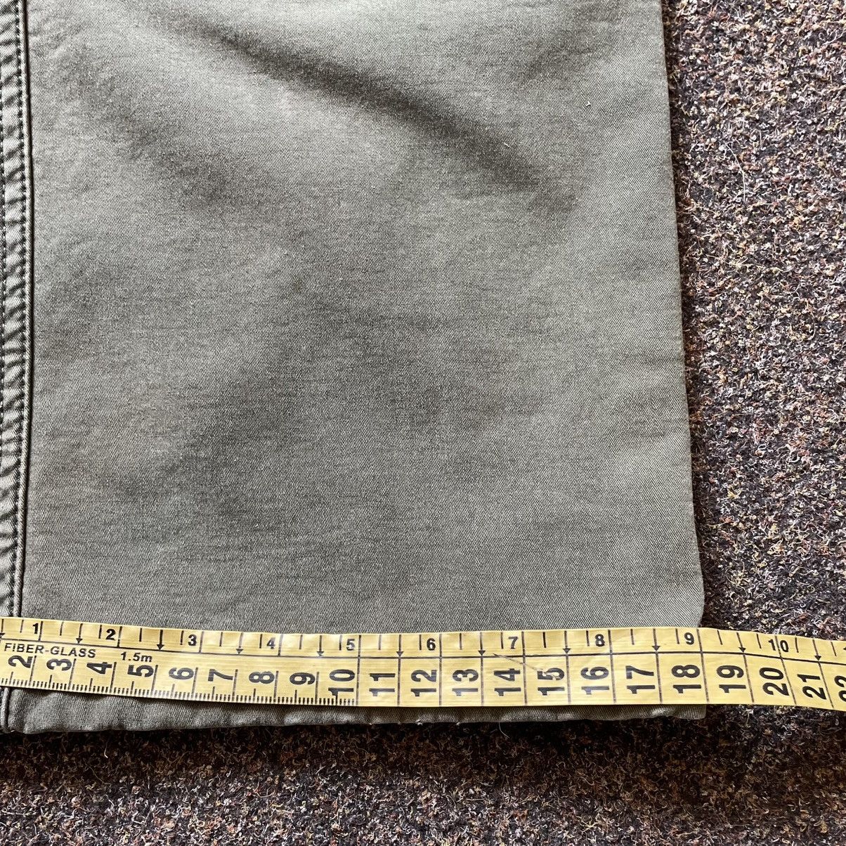 Vintage Vintage 90s Y2K Baggy Cargo Pants Khaki Streetwear Washed 31 Size 31" - 8 Thumbnail