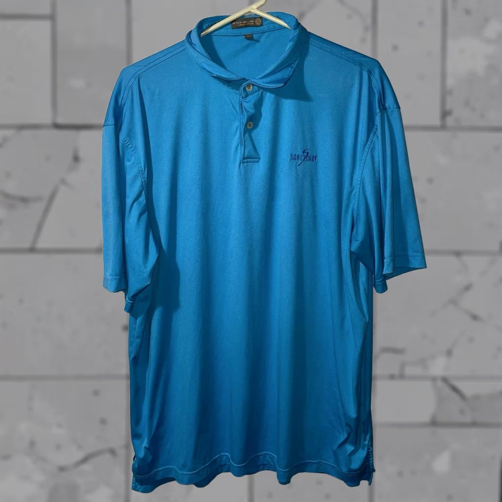 Peter Millar Peter Millar Summer Comfort Polo Shirt Mens XL Blue Sanctuary Polo Shirt Size US XL / EU 56 / 4 - 1 Thumbnail