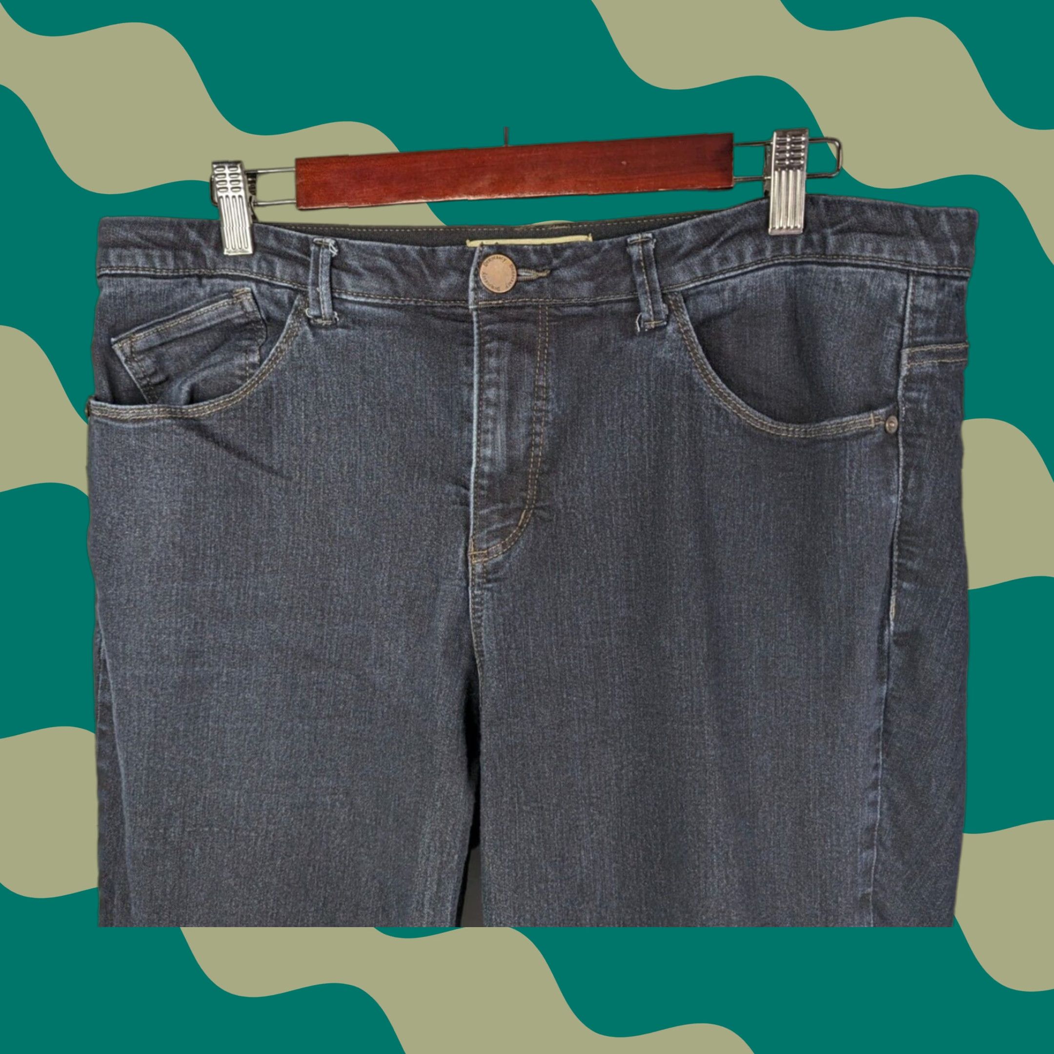 Vintage Democracy Jeans Skinny Dark Wash Size 14 Mid Rise Women's Slim 5-Pocket Denim Blue Size 36" / US 14 / IT 50 - 1 Thumbnail