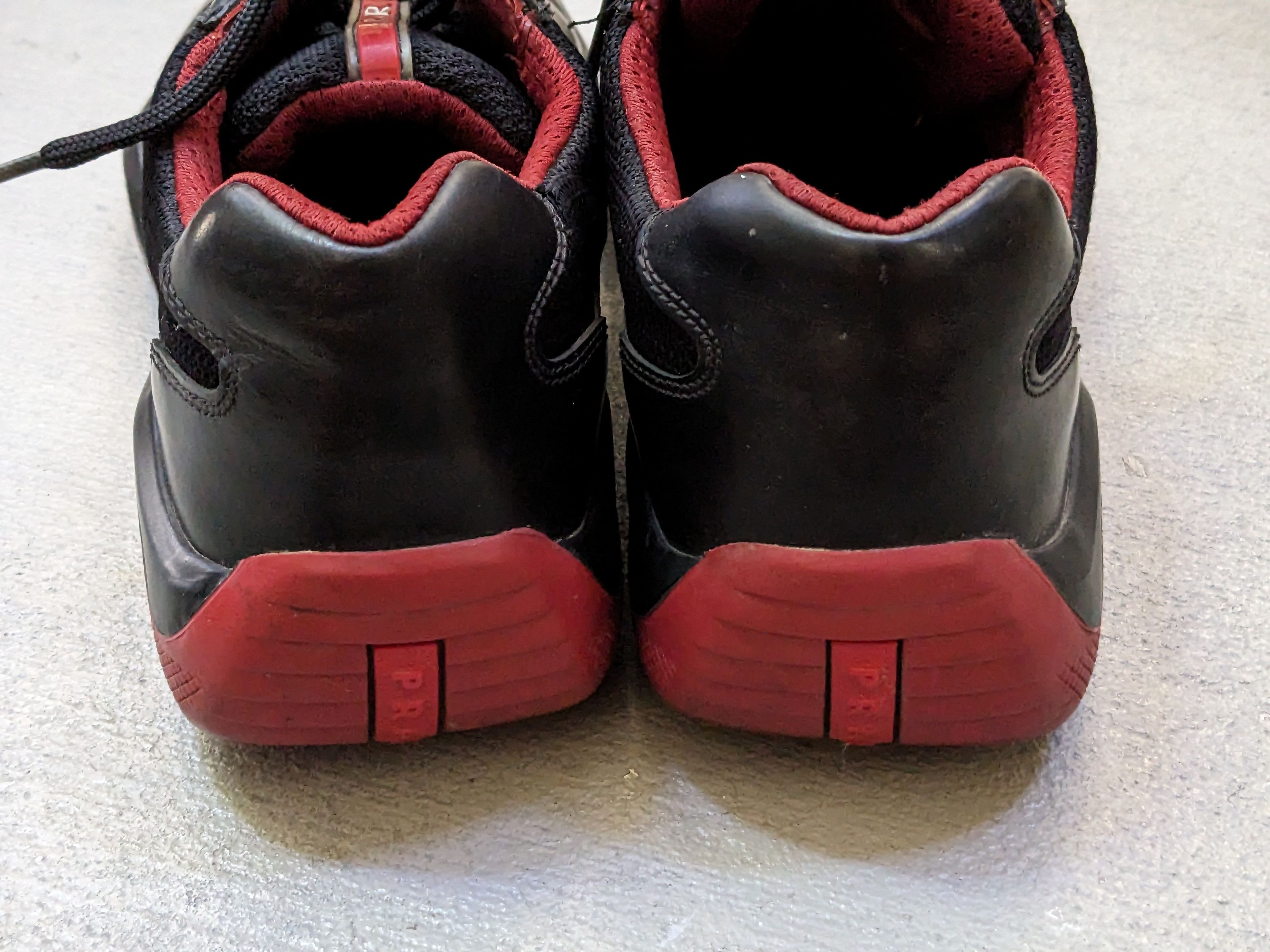 Prada Prada America's Cup Size 7 Black Red Leather 4E2905 Size US 7 / EU 40 - 18 Thumbnail
