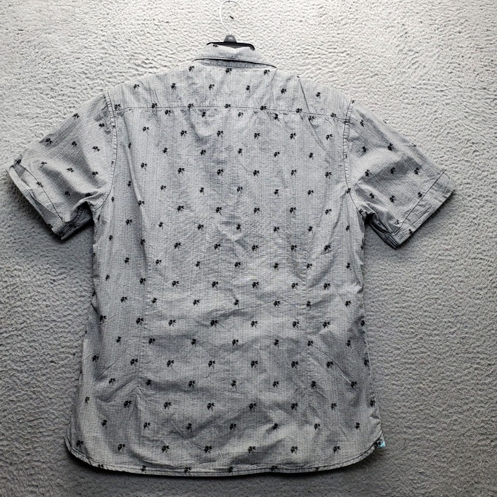 Vintage New York & Company LON NYC Button-Up Shirt Mens XL Multi Cotton Leaf Print Short Sleeve Collared Size US XL / EU 56 / 4 - 2 Thumbnail