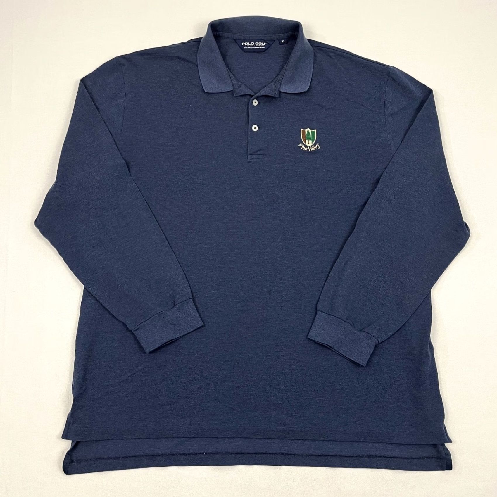 Polo Ralph Lauren Polo Ralph Lauren Polo Shirt Men XL Blue VTG Pine Valley Long Sleeve Polo Golf 100% Cotton Regular Fit Size US XL / EU 56 / 4 - 3 Thumbnail