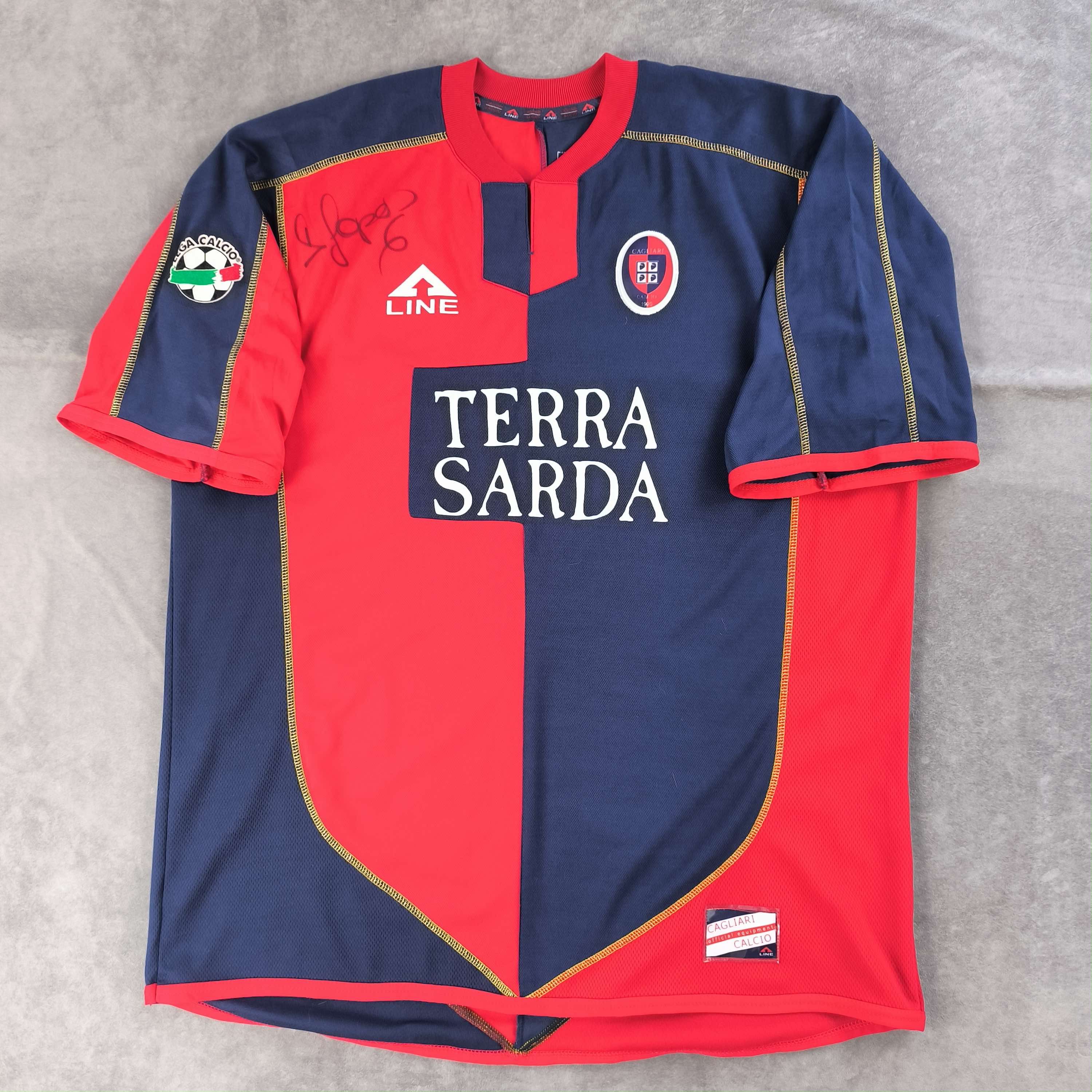 Other SIGNED Cagliari 2003-04 A-Line home Lopez football jersey XL Size US XL / EU 56 / 4 - 2 Thumbnail
