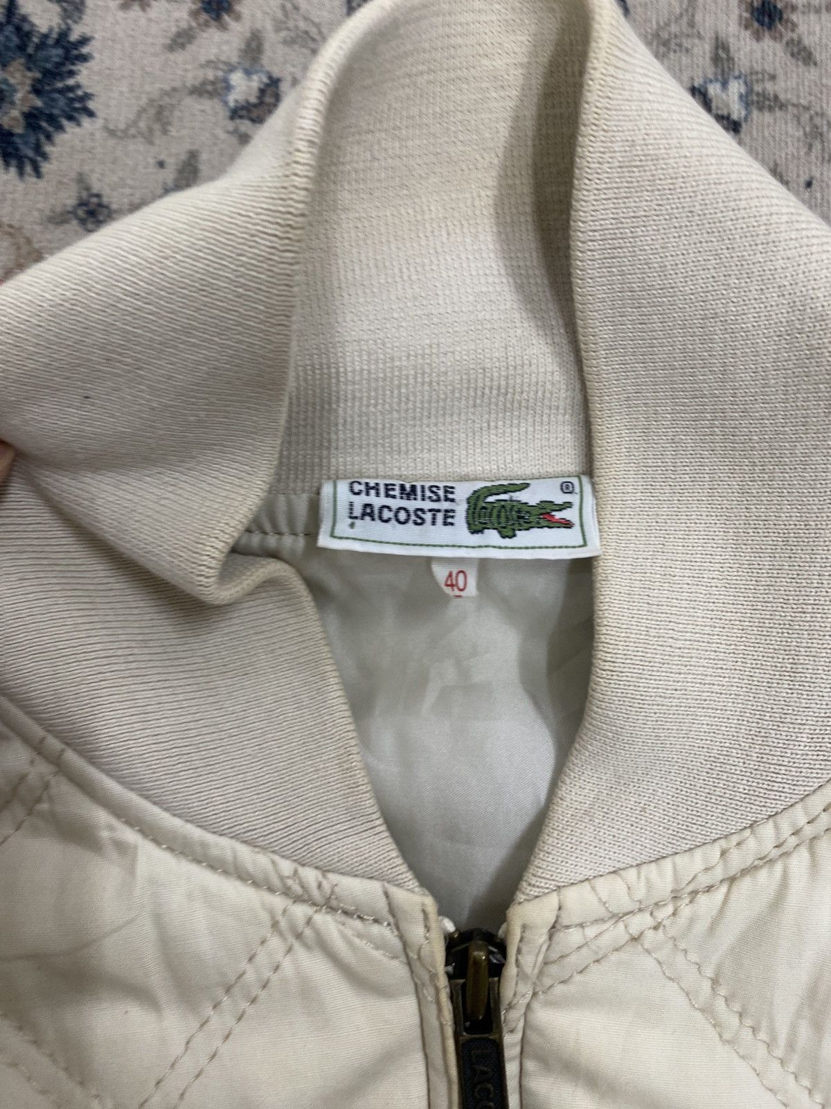 Lacoste VINTAGE 80s LACOSTE QUILTED BOMBER JACKET ZIPPER WINTER Size US S / EU 44-46 / 1 - 7 Thumbnail